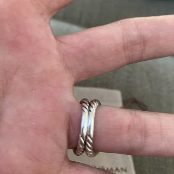 Authentic -David Yurman Albion  ring with Rose Quartz and diamonds - Picture 5 of 6